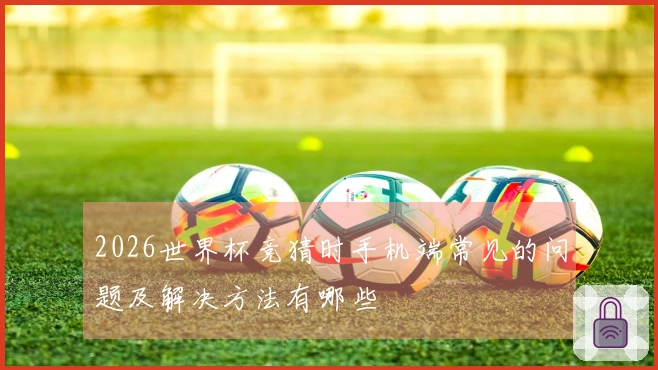 2026世界杯竞猜时手机端常见的问题及解决方法有哪些