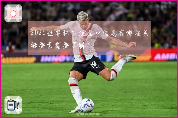 2026世界杯下注盘口信息有哪些关键要素需要了解？